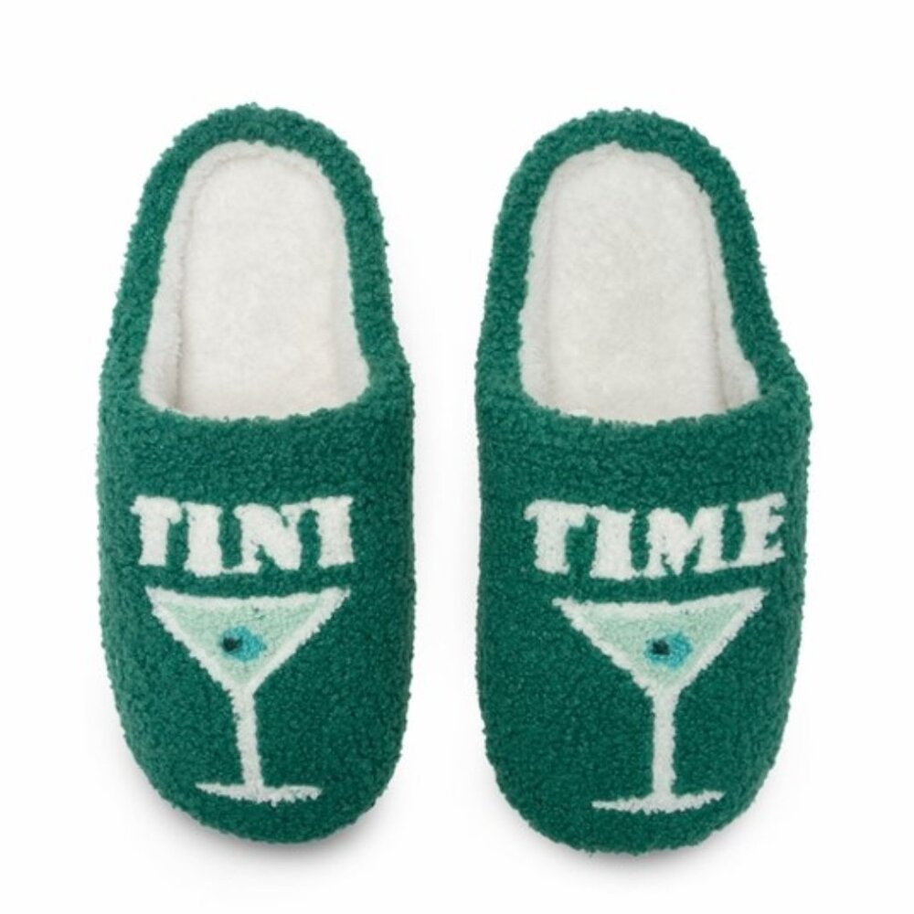 Indoor / Outdoor Slippers - Martini "Tini Time" - Green  S/M